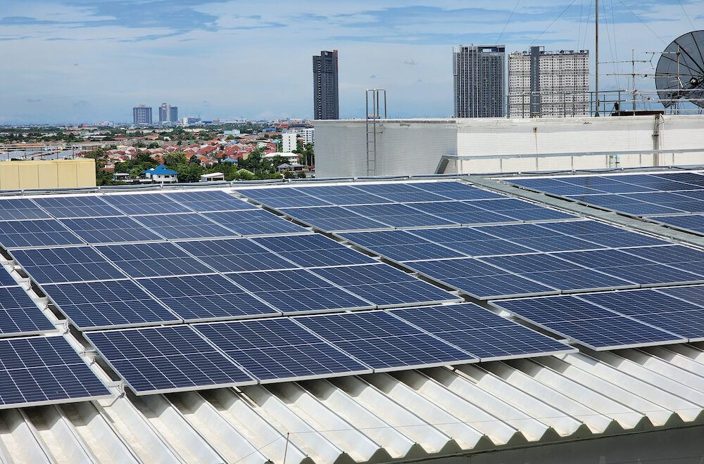 paneles solares en los techos