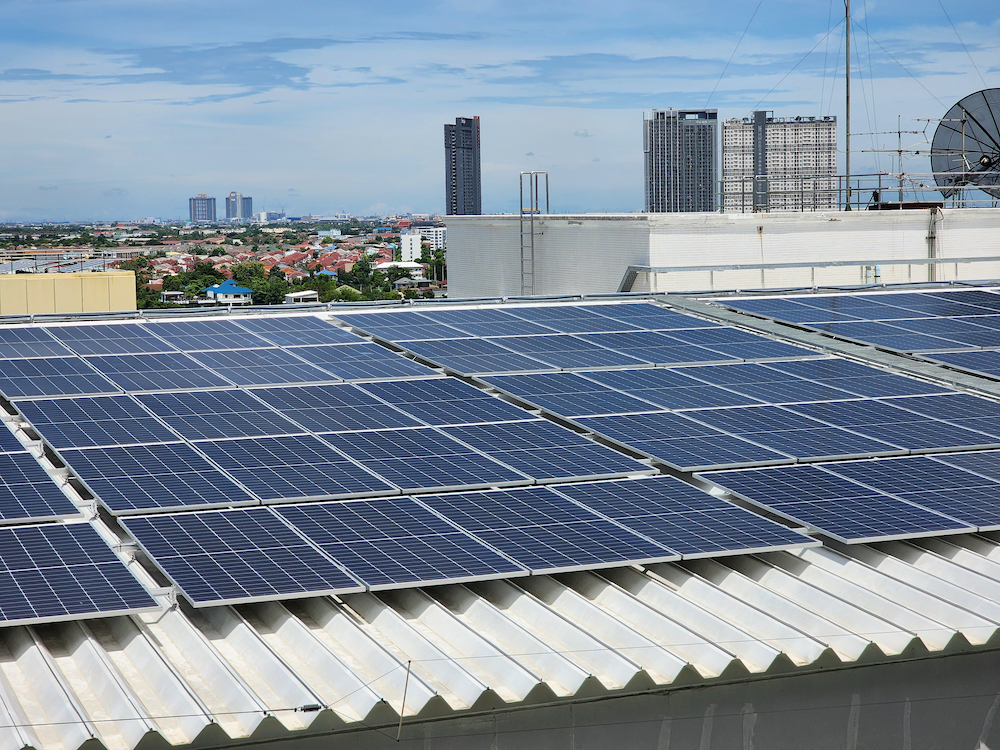 paneles solares en los techos